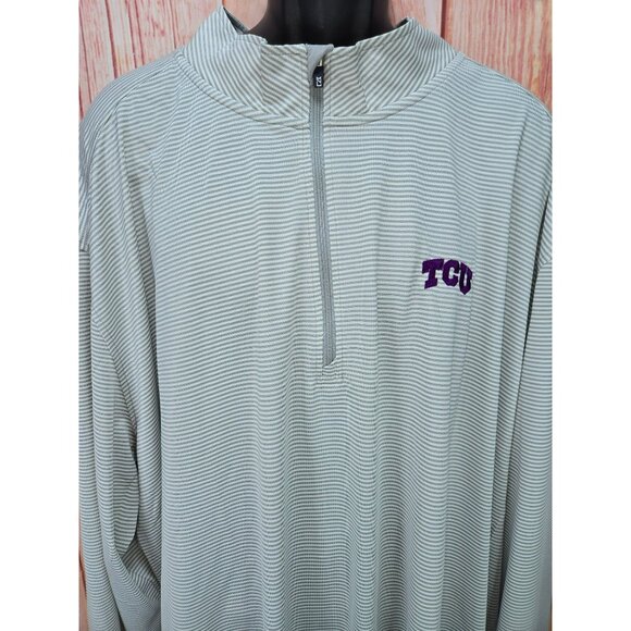 TCU Horned Frogs Cutter & Buck Mens 5XB Half-Zip Pullover - Picture 3 of 11